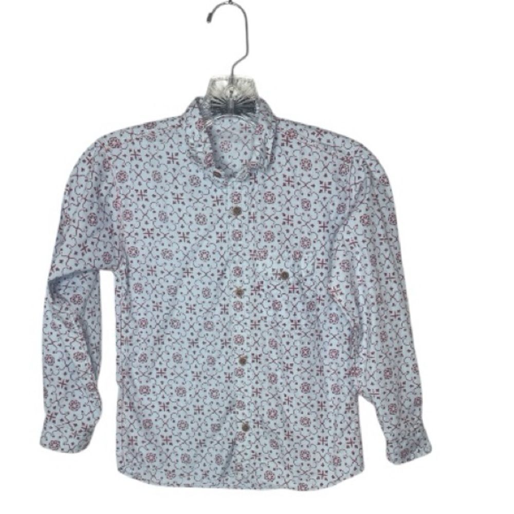 Paul Smith Blue and Red Patterned Casual Button Down Boy’s Shirt. Size 22 (5/6).